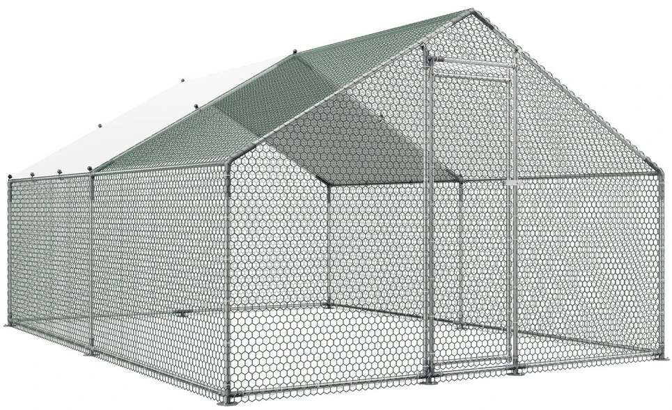 VEVOR Didelis metalinis vištidės aptvaras 3 x 4 x 2 m