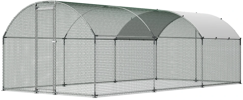VEVOR Didelis metalinis vištidės aptvaras 3 x 6 x 2 m