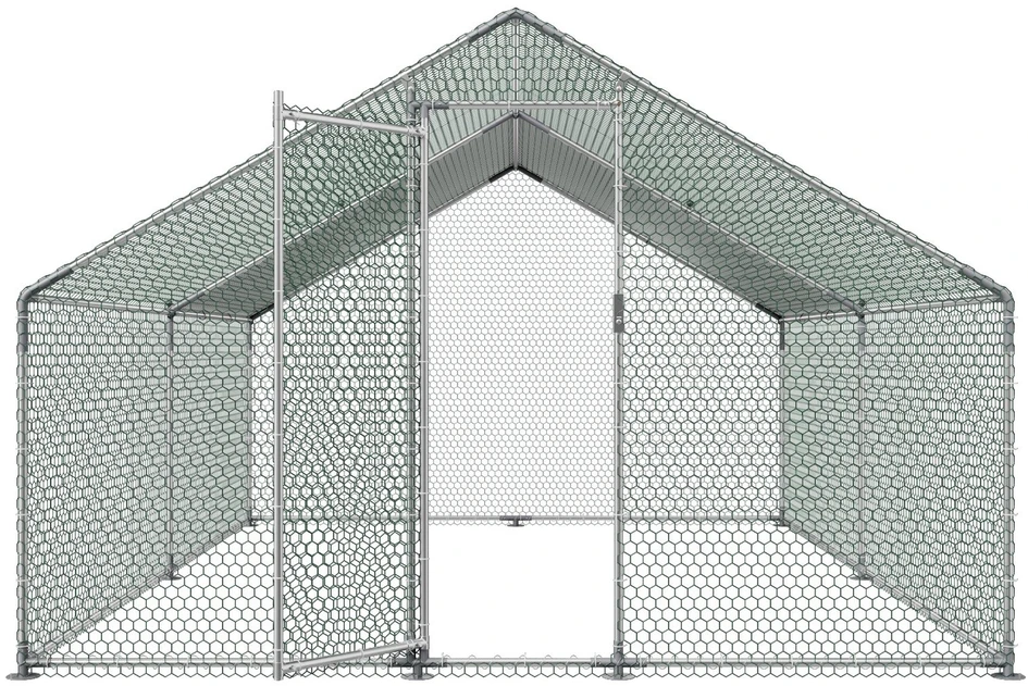 VEVOR Didelis metalinis vištidės aptvaras 3 x 4 x 2 m