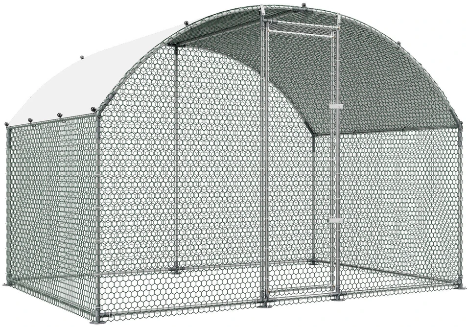 VEVOR Didelis metalinis vištidės voljeras 3 x 2 x 2 m