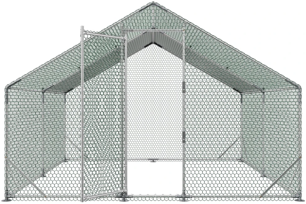 Didelis metalinis vištidės voljeras 3 x 3 x 2 m