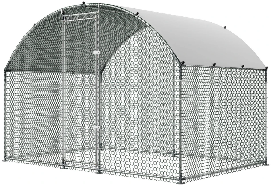 VEVOR Didelis metalinis vištidės voljeras 3 x 2 x 2 m