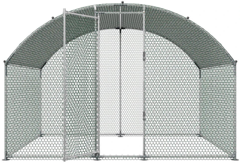 VEVOR Didelis metalinis vištidės voljeras 3 x 2 x 2 m