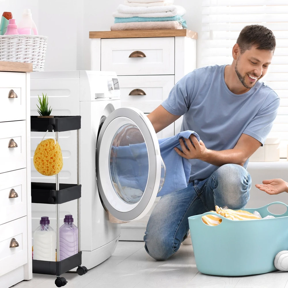 Relaxdays Didelis nišinis vežimėlis juodos spalvos