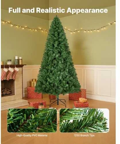 VEVOR Dirbtinė Kalėdų eglutė 1,8 m su 1250 šakomis