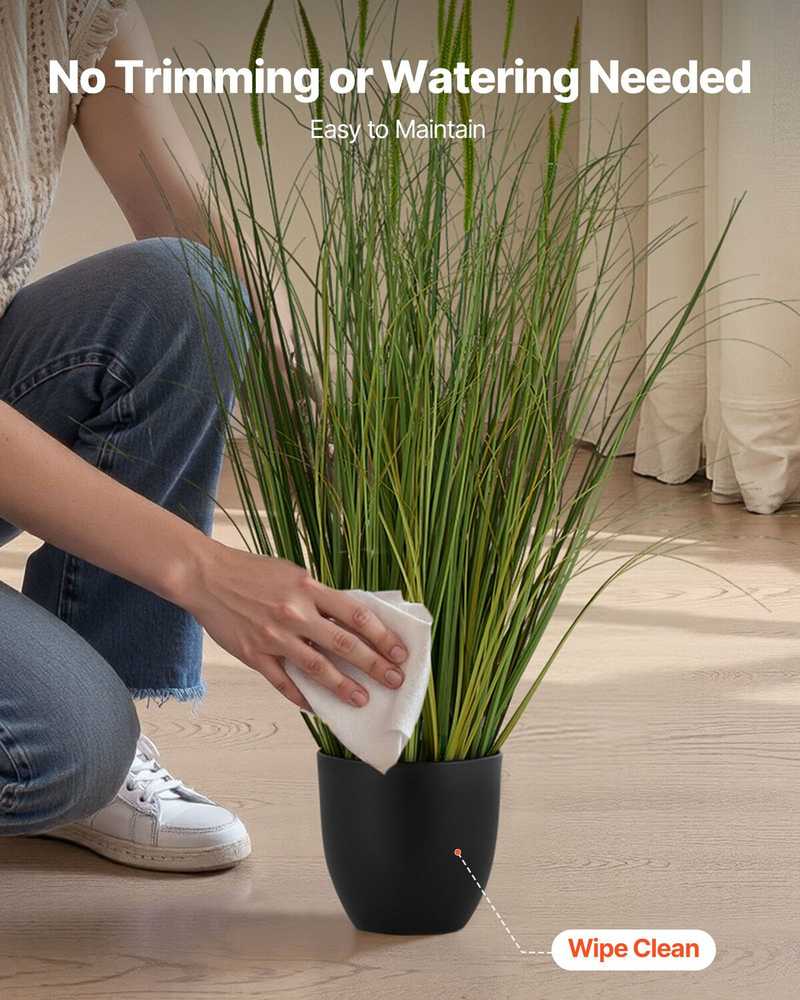 VEVOR Dirbtinės žolės augalas su vazonu, komplektas