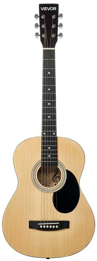VEVOR Dreadnought akustinė gitara 99 cm pradedančiųjų rinkinys