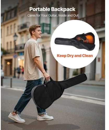VEVOR Drednoto akustinė gitara su priedais, 40 cm