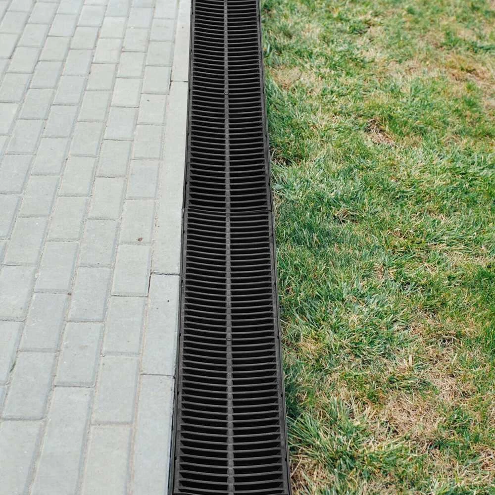 Vevor drenažo kanalų rinkinys su plastikine grotele