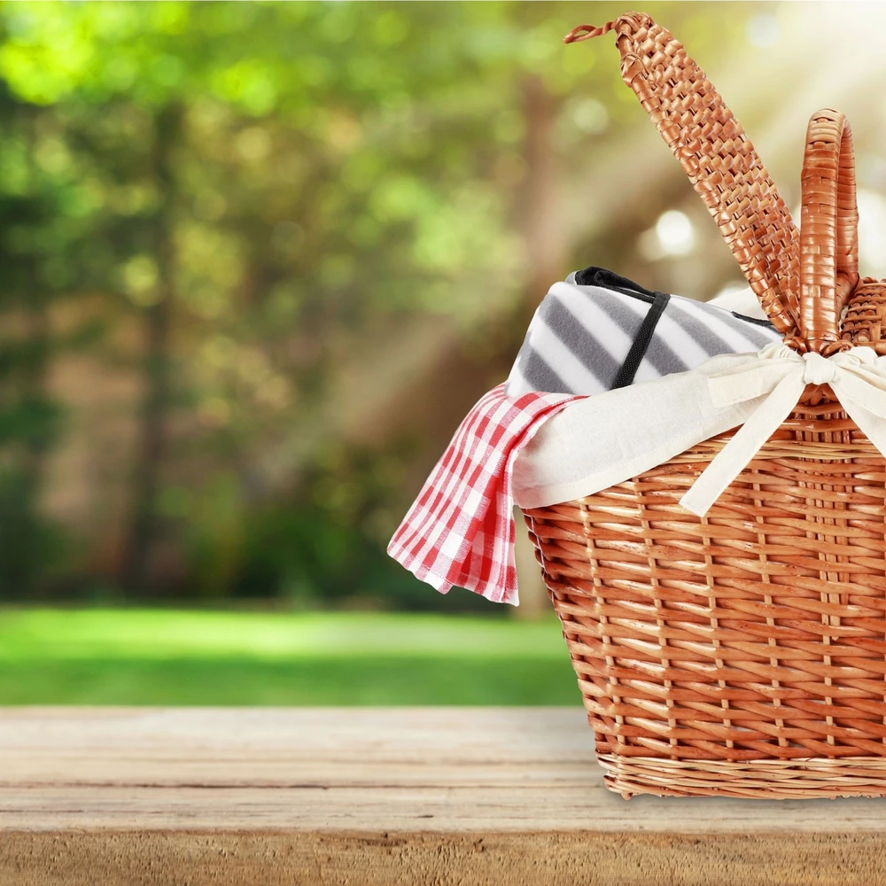 Relaxdays Dryžuota pikniko antklodė pilkai-balta