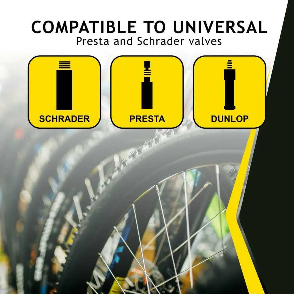 Dunlop - Grindų pompa dviračiams, kamuoliams, čiužiniams su manometru (Juodas)
