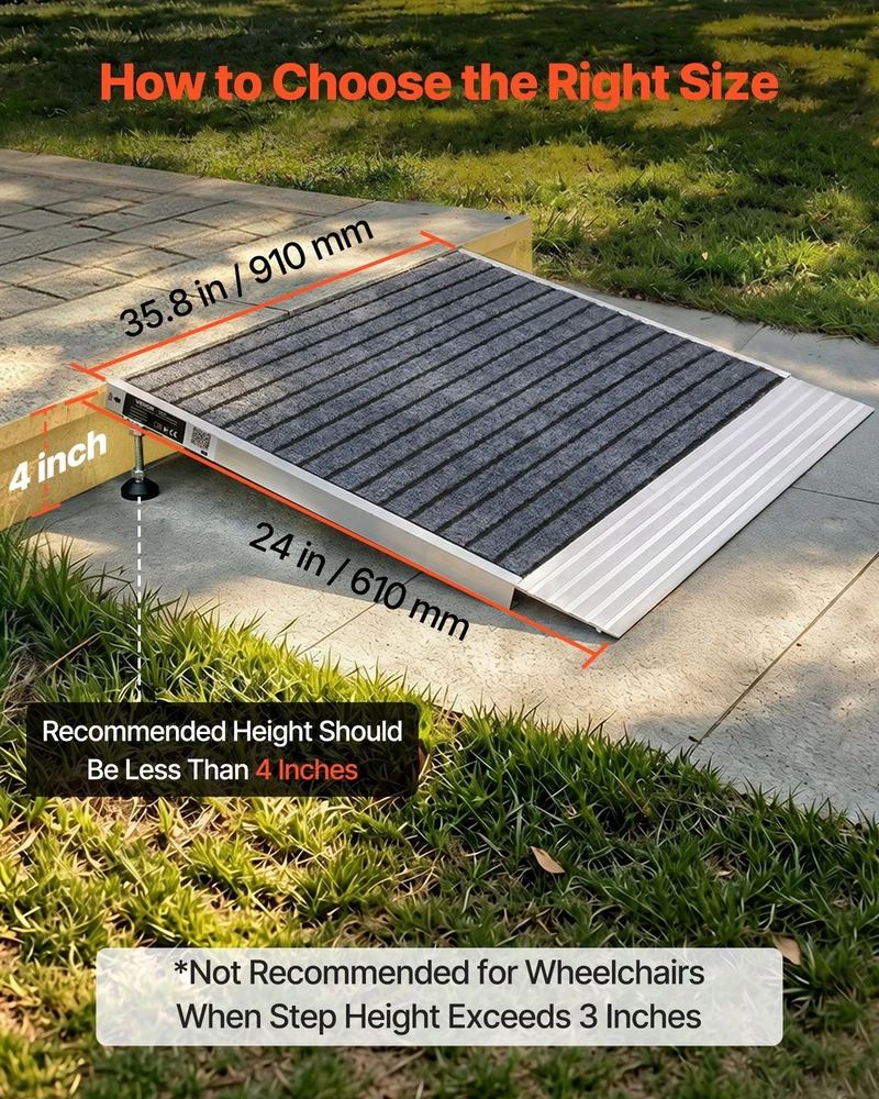 VEVOR Durų slenksčio rampa 610 x 910 mm
