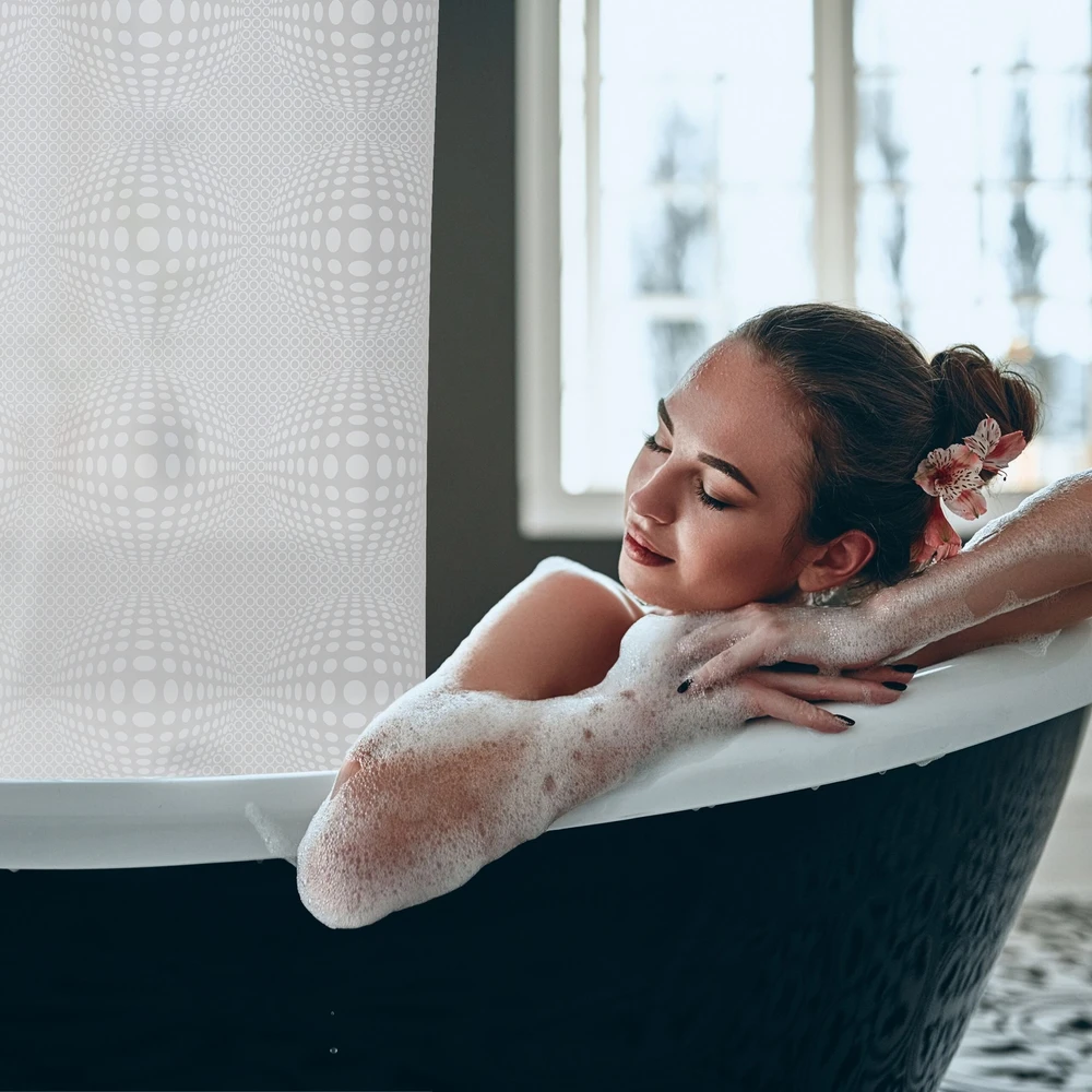 Relaxdays Dušo roletinė užuolaida su raštu