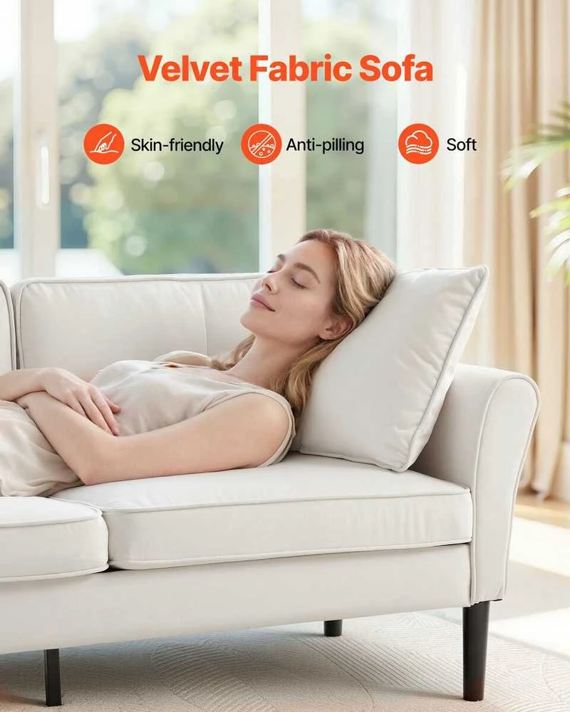 VEVOR Dviejų vietų sofa iš veliūro audinio
