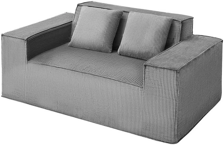 VEVOR Dviejų vietų šviesiai pilkas sofa be surinkimo