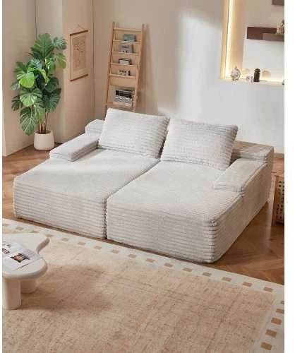 VEVOR Dviguba poilsio sofa iš velvetinio audinio