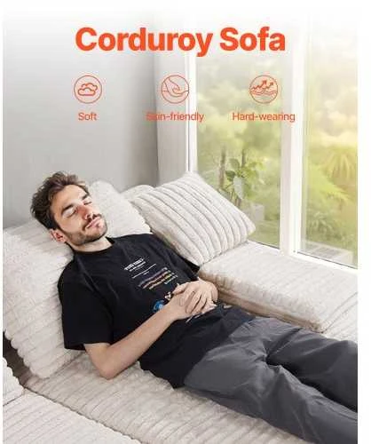VEVOR Dviguba poilsio sofa iš velvetinio audinio