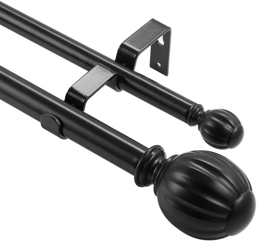 VEVOR Dvigubi užuolaidų karnizai 92–183 cm reg
