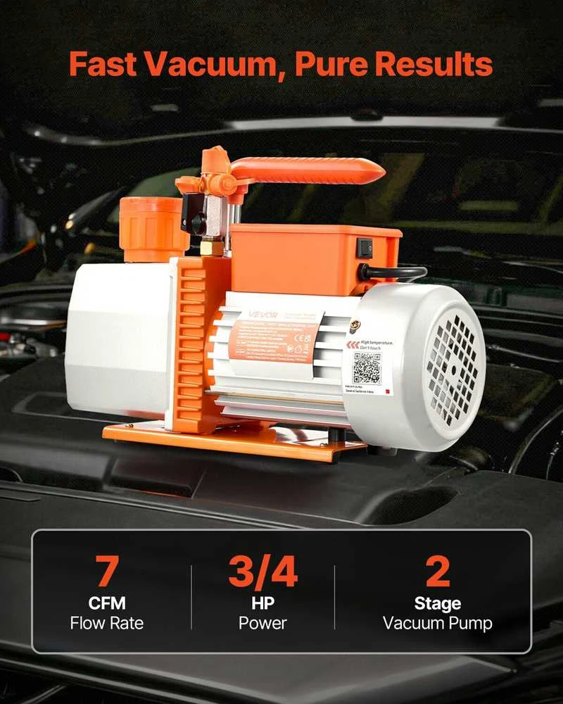 VEVOR Dvikopė vakuuminė pompa automobiliams