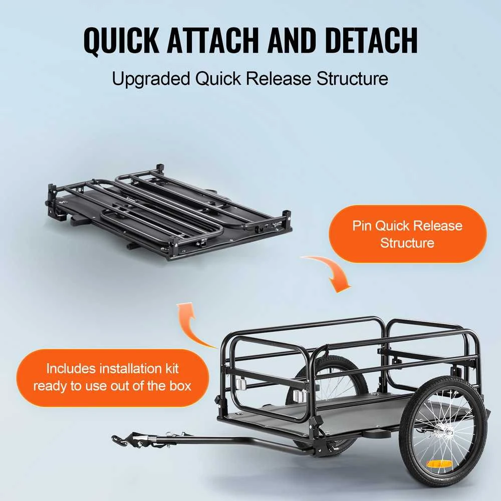 VEVOR Dviračio priekaba su 72.5kg talpa