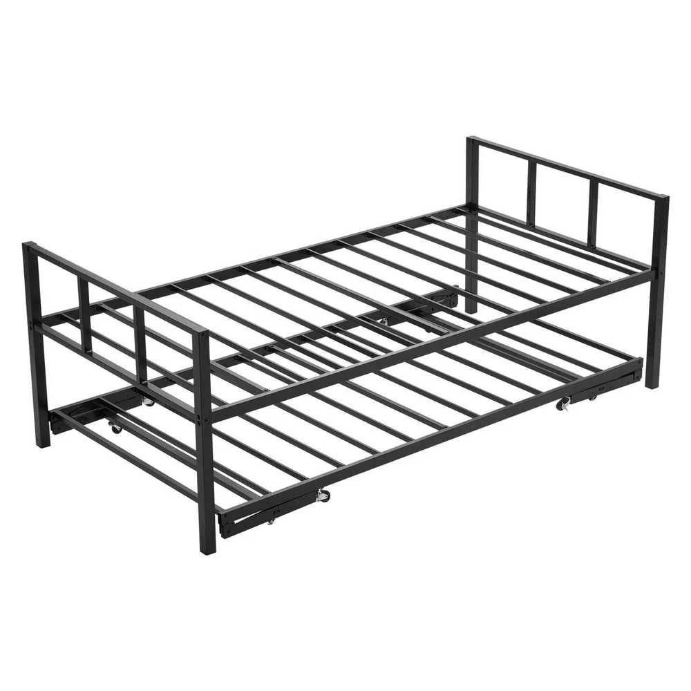 Vevor Dvivietė metalinė dieninė lova su stumdomu pagrindu