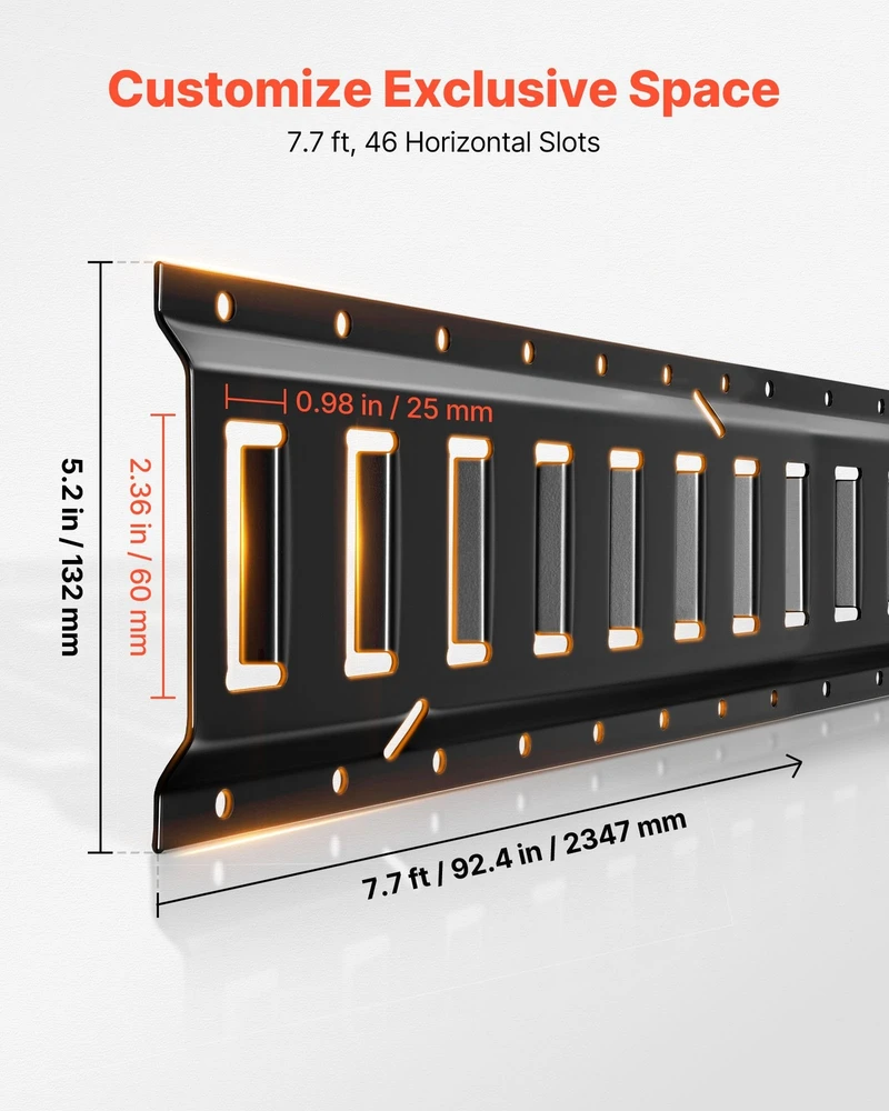 VEVOR E-bėgių tvirtinimo bėgiai, 4-vnt. komplektas, 2.3 m