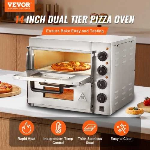 VEVOR Elektrinė stalviršinė picos krosnelė 14" picai