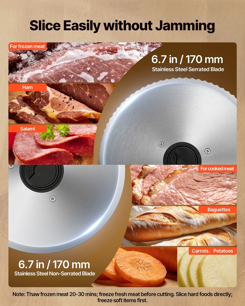 Vevor Elektrinė mėsmalė su 170 mm ašmenimis