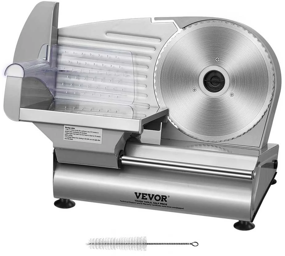 VEVOR Elektrinė mėsos pjaustyklė 180W su reguliuojamu storumu