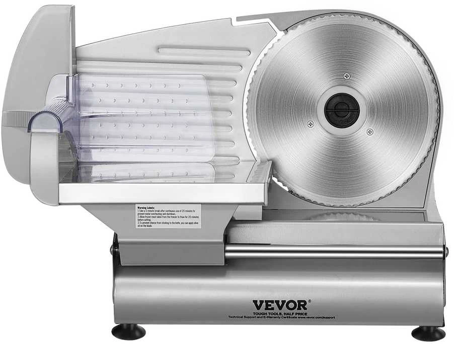 VEVOR Elektrinė mėsos pjaustyklė 180W su reguliuojamu storumu
