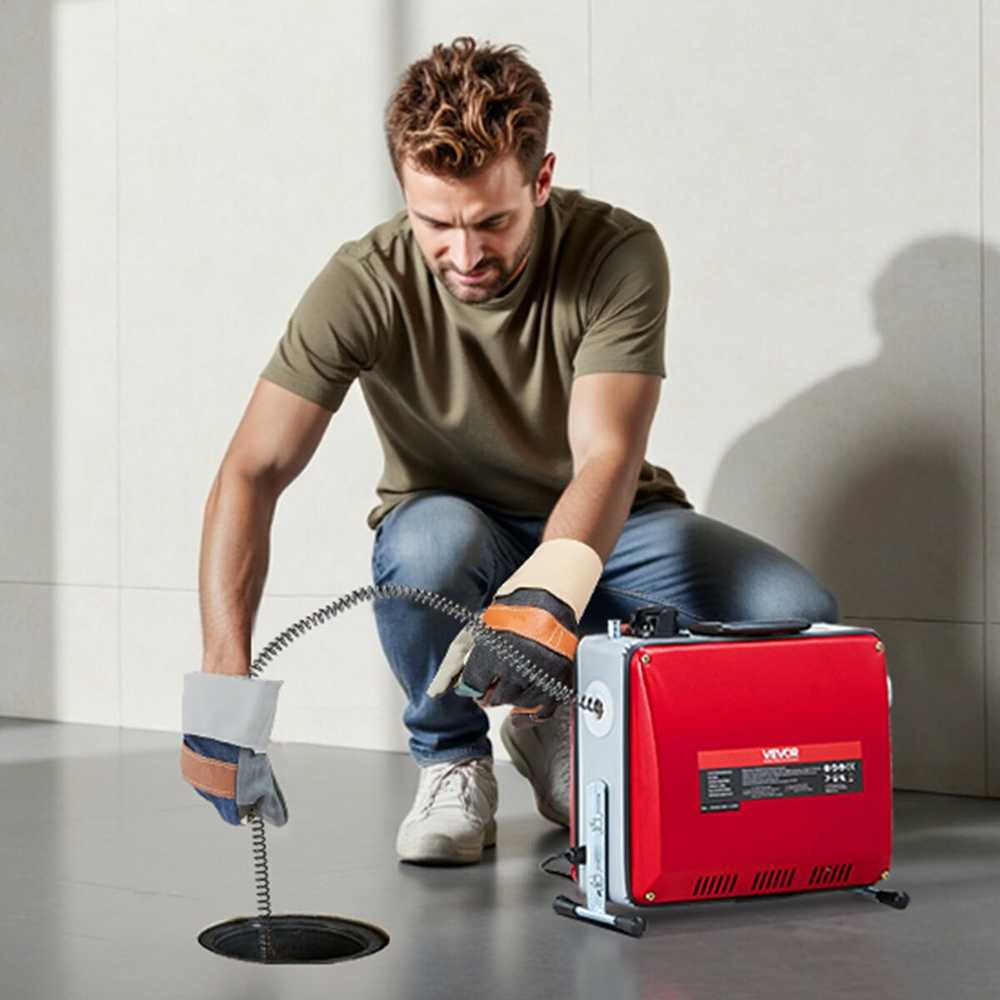 Vevor Elektrinė vamzdžių valymo mašina, 500W, 1400RPM