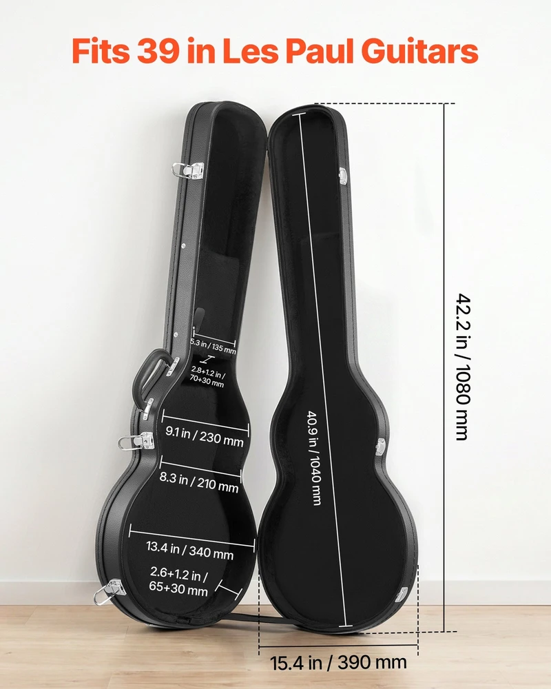 VEVOR Elektrinės gitaros kietas dėklas 1080 mm