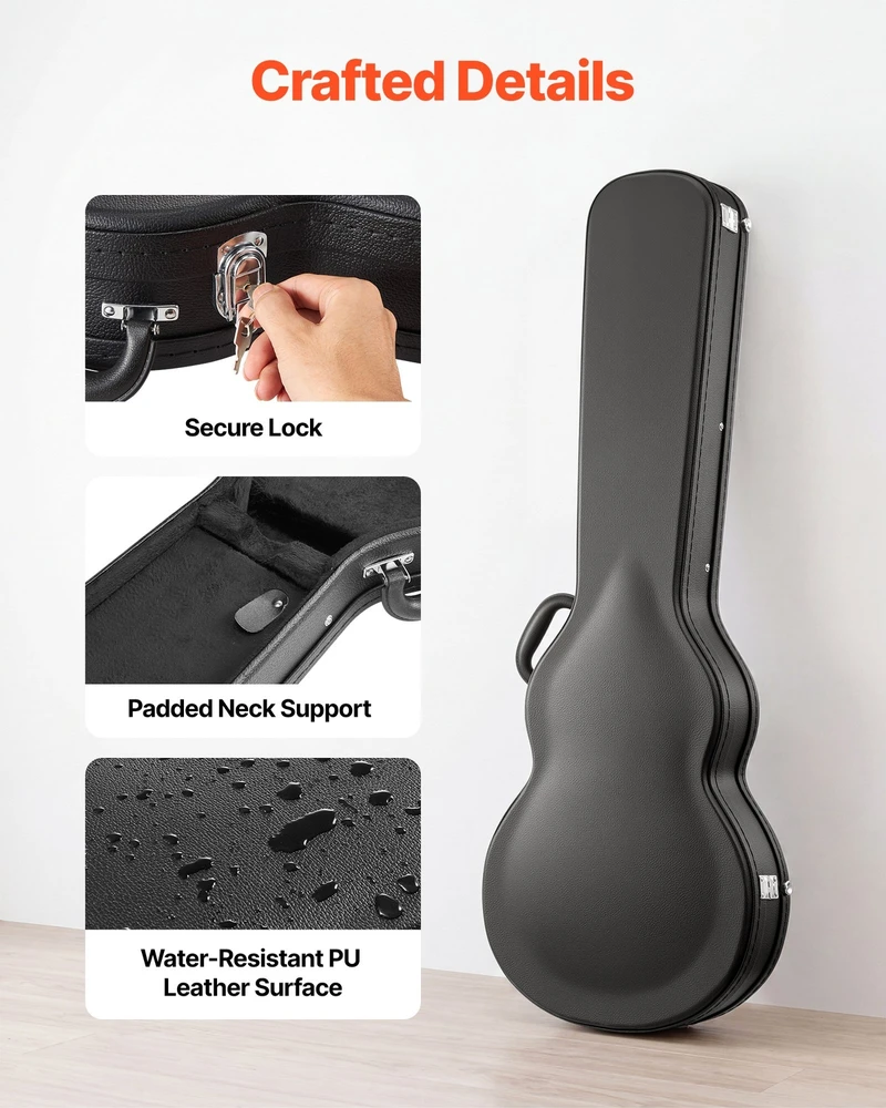 VEVOR Elektrinės gitaros kietas dėklas 1080 mm