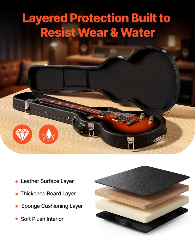 VEVOR Elektrinės gitaros kietas dėklas 1080 mm
