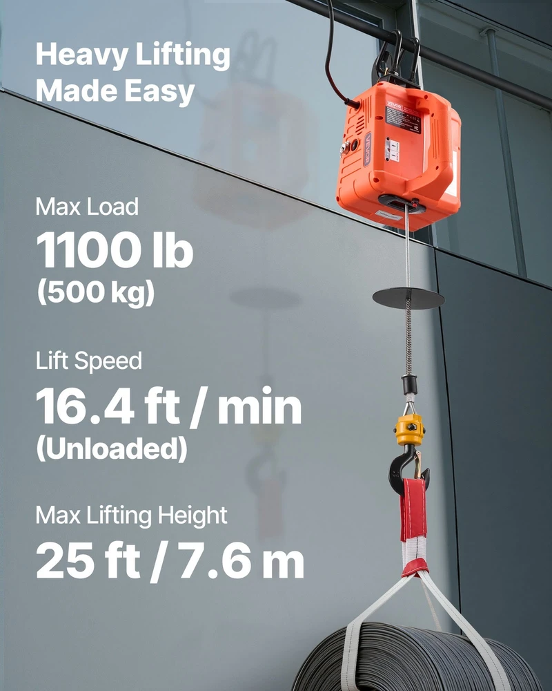 VEVOR Elektrinis 3-in-1 paletas kėlimo įrenginys, 500 kg