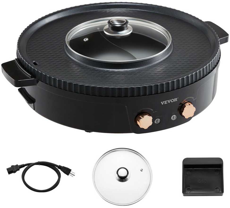 Vevor Elektrinis grilis ir hotpot 1800W 2-in-1