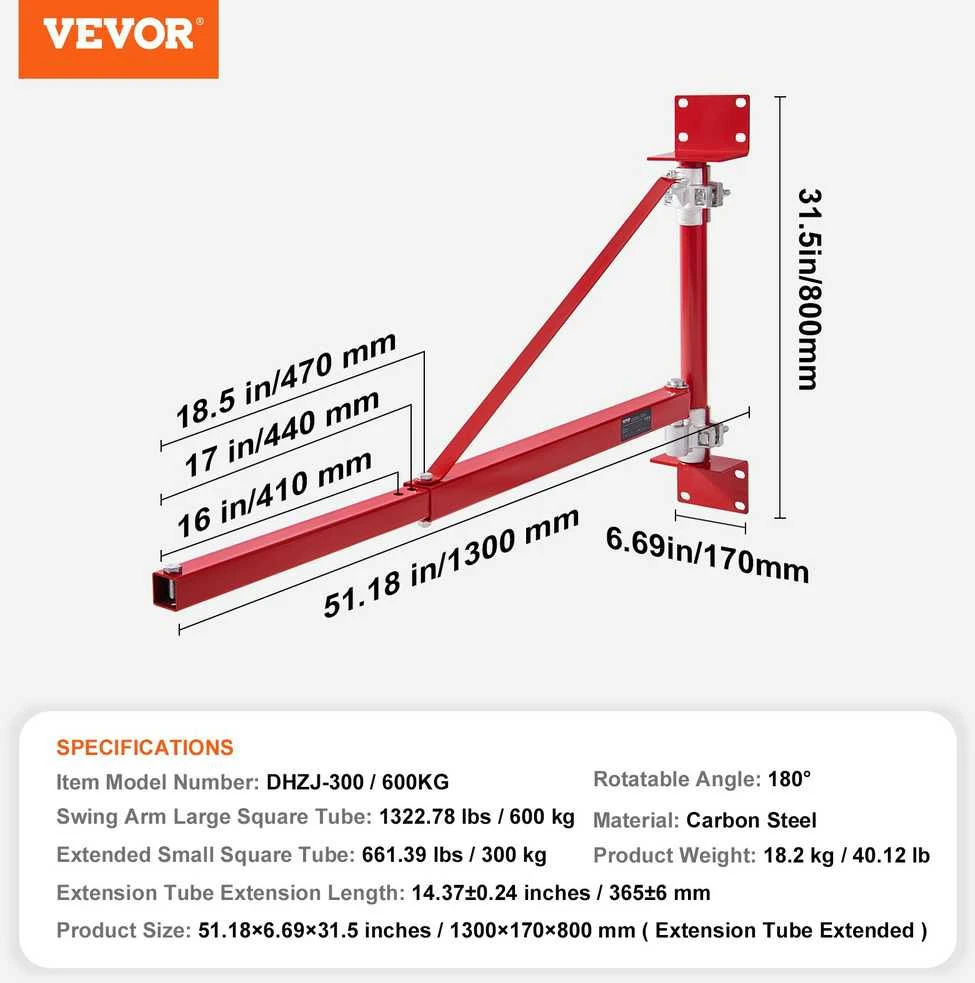 VEVOR Elektrinis keltuvas su sukamuoju laikikliu