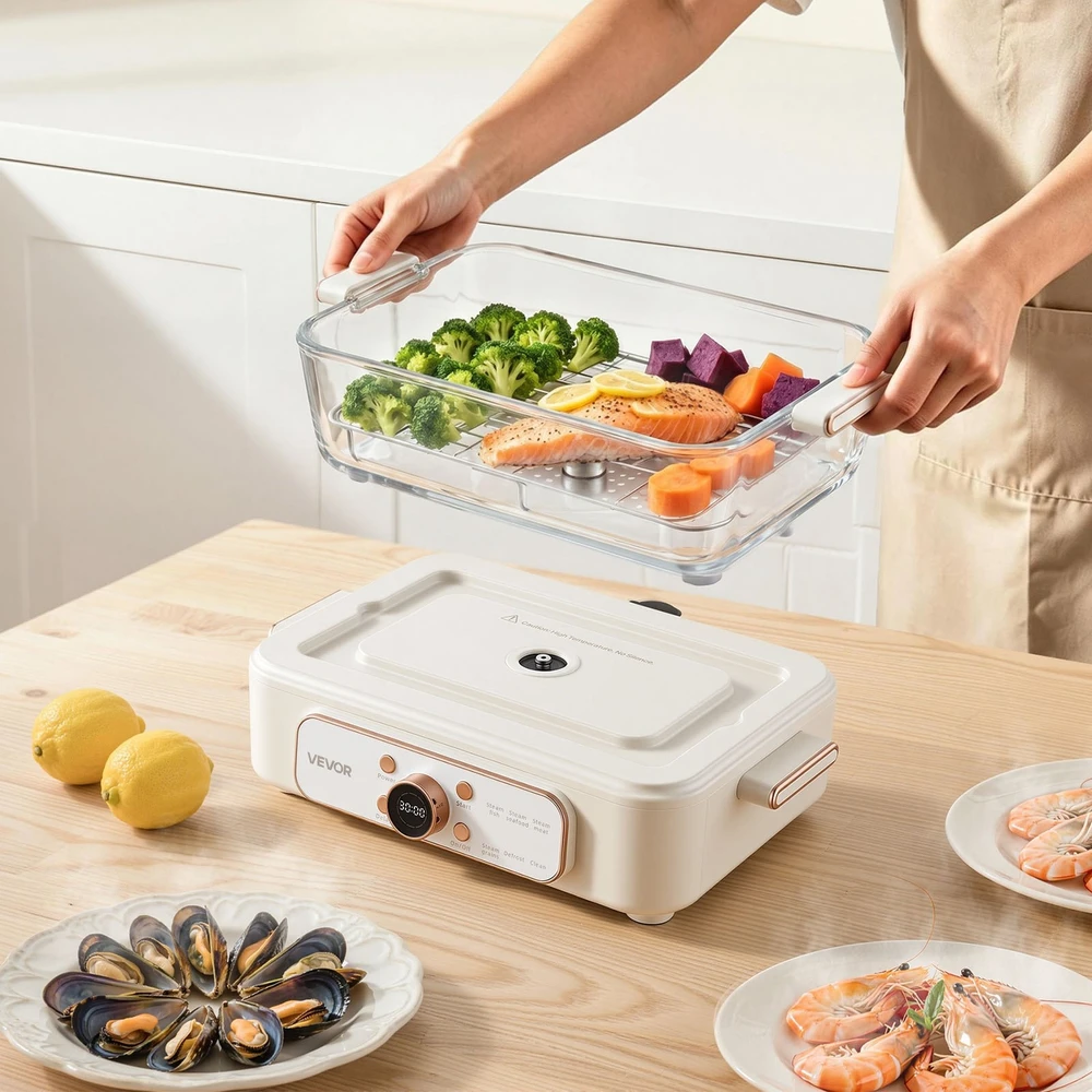 VEVOR Elektrinis maisto garintuvas 6 l su stiklu