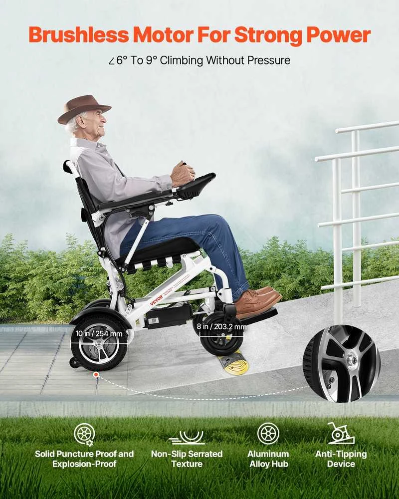 Vevor Elektrinis neįgaliųjų vežimėlis 136 kg talpa