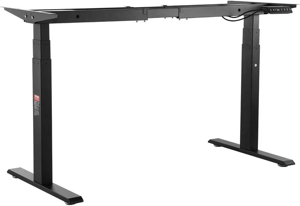 VEVOR Elektrinis reguliuojamas stalo rėmas 65-129 cm H juodas