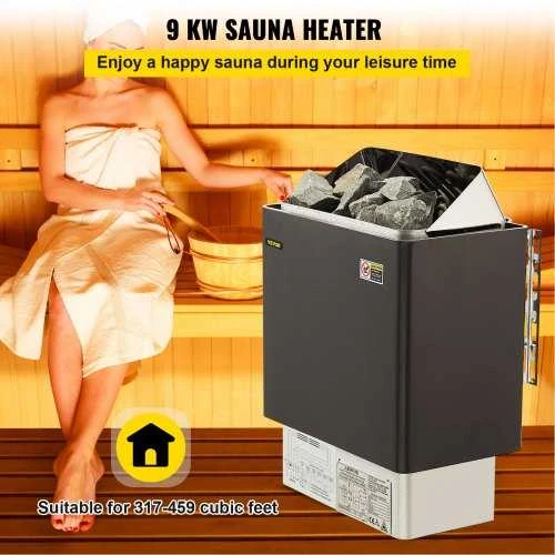 VEVOR Elektrinis saunos šildytuvas su išorine kontrole 9 kw