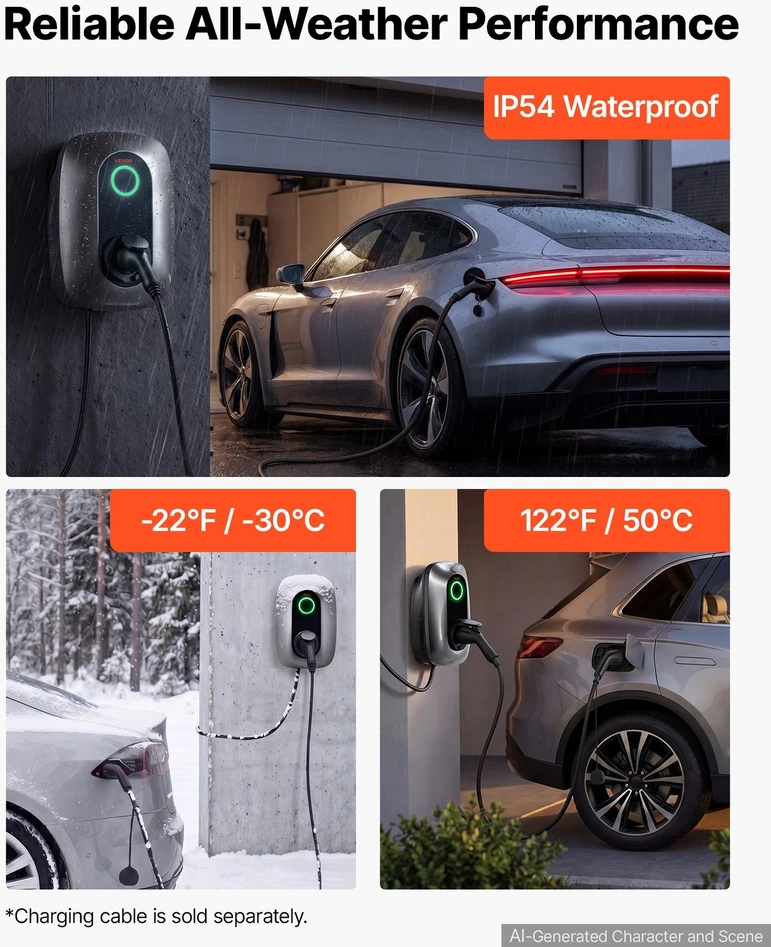 VEVOR Elektromobilio įkrovimo stotelė 11 kW