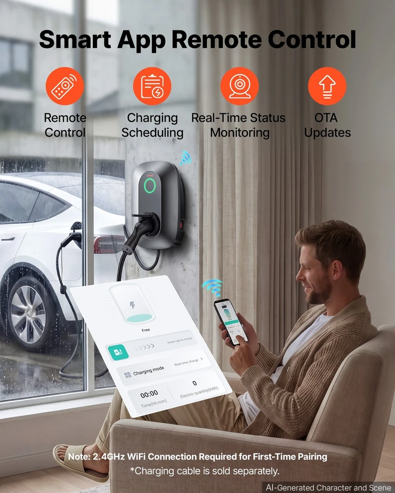 VEVOR Elektromobilio įkrovimo stotelė 7 kW