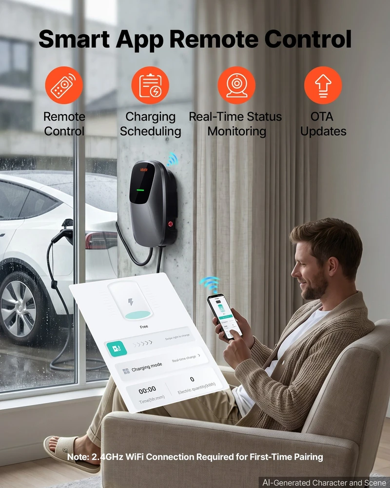 VEVOR Elektromobilių įkrovimo stotelė 11 kW