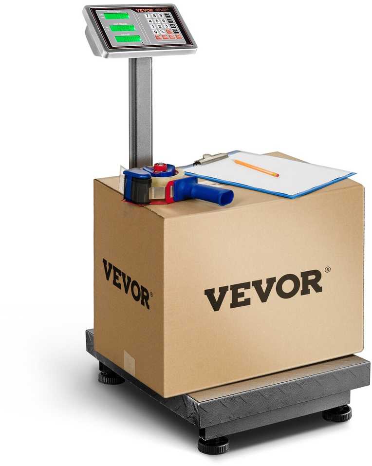 VEVOR Elektroninės platforminės svarstyklės 300 kg, tikslumas 50 g