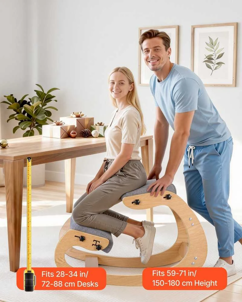 VEVOR Ergonomiška klūpėjimo kėdė pilka