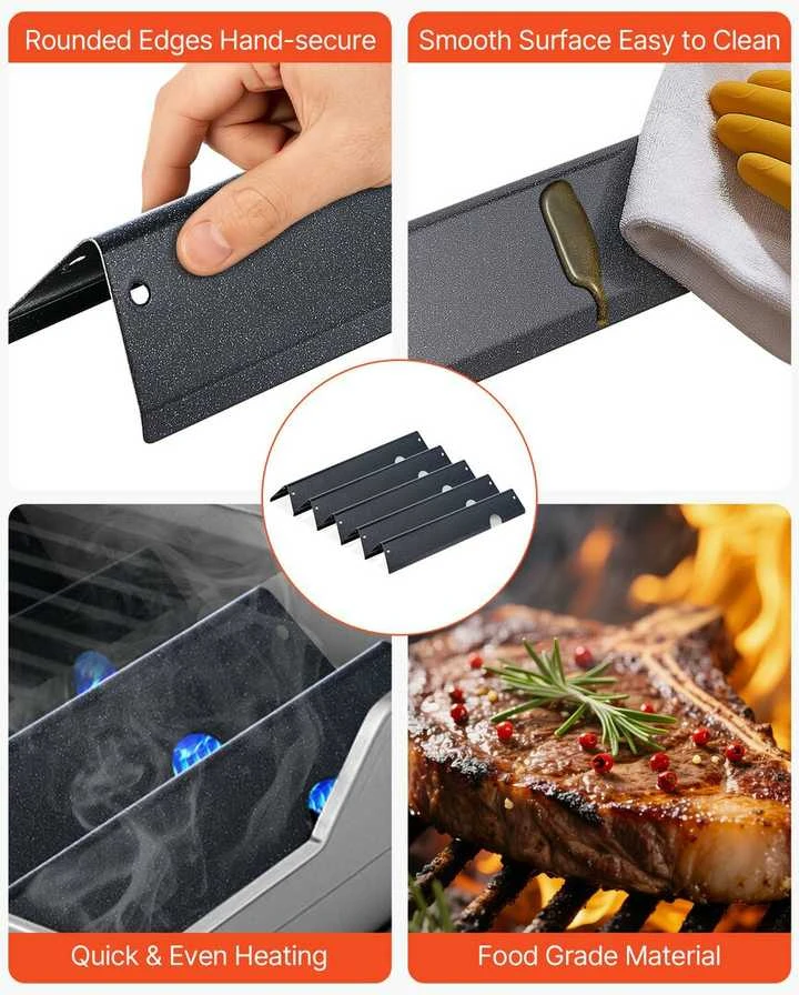 VEVOR Flavorizer juostos keitimas Weber Genesis kepsninėms