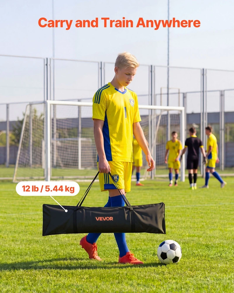 VEVOR Futbolo atšokimo tinklas 2in1, 1830 x 1085 mm