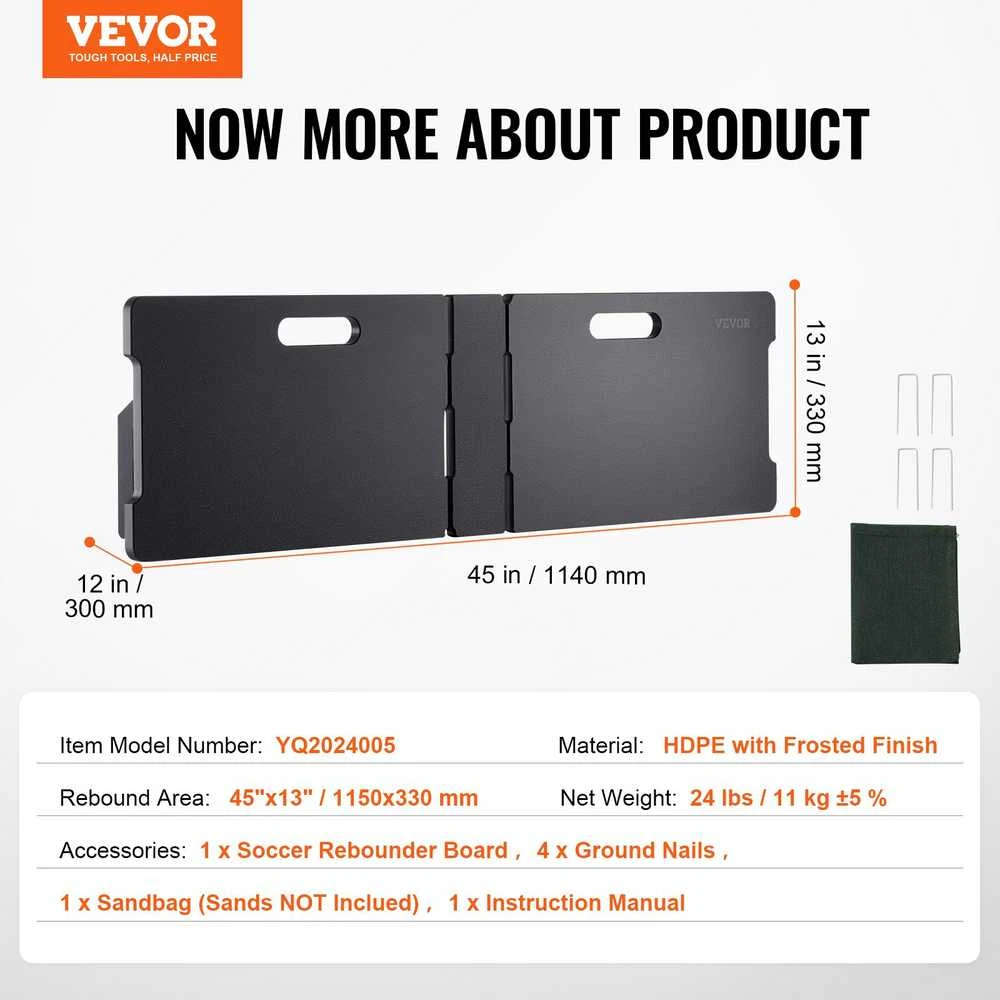 Vevor futbolo rikošeto sienelė 115x33 cm