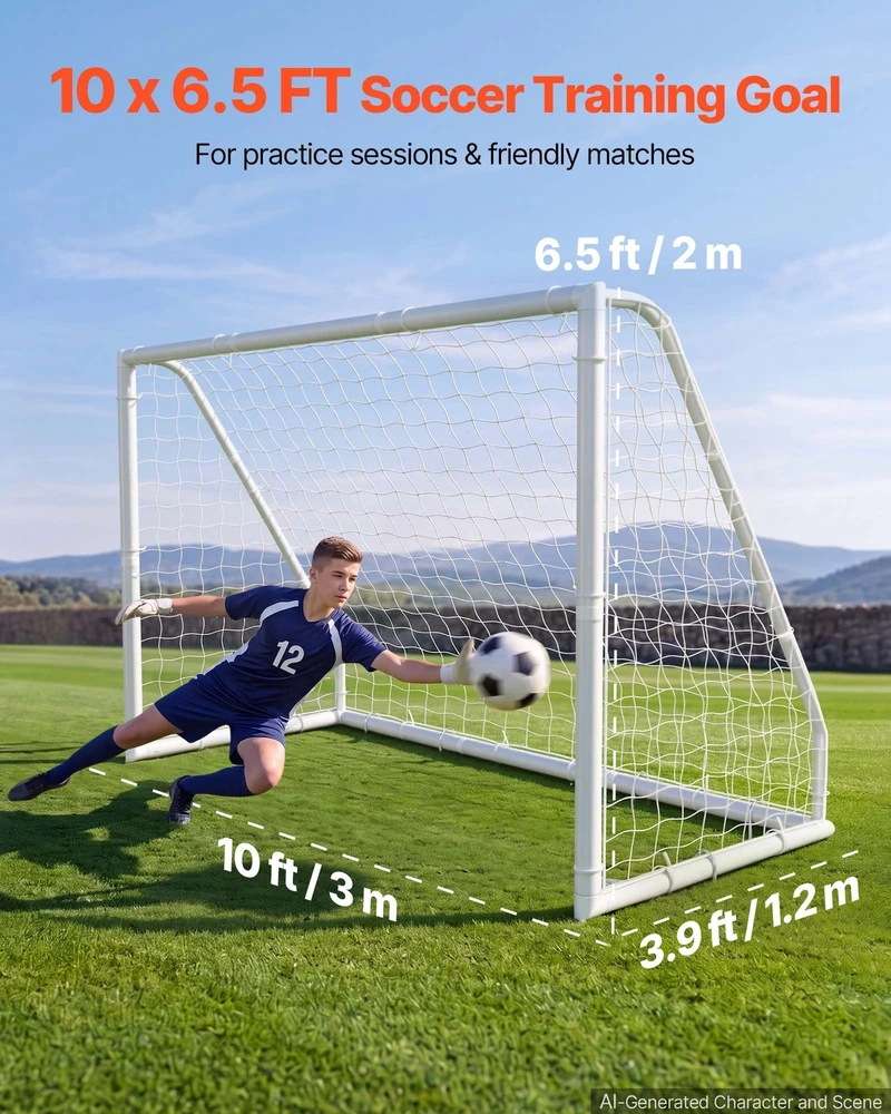 VEVOR Futbolo vartai 3 x 2 m iš PVC